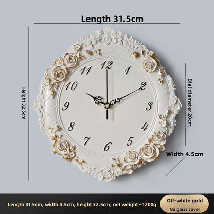 European Style Silent Wall Clock for Home Decoration