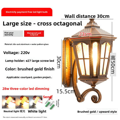 European Style Solar Outdoor Wall Lamp