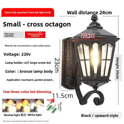 European Style Solar Outdoor Wall Lamp