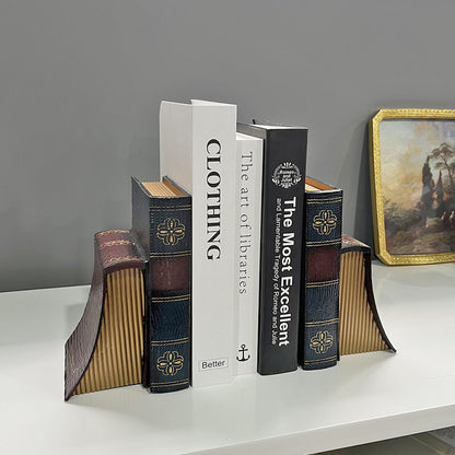 European-style vintage imitation bookshelf wooden book holder ornament