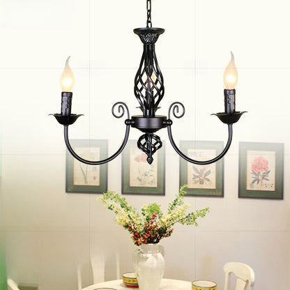 European-style wrought iron chandelier