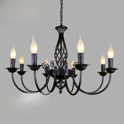 European-style wrought iron chandelier