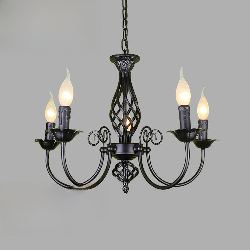European-style wrought iron chandelier