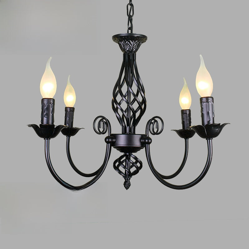 European-style wrought iron chandelier