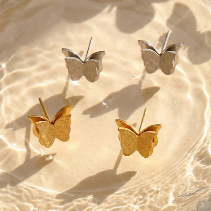 EurSmall butterfly stud earrings