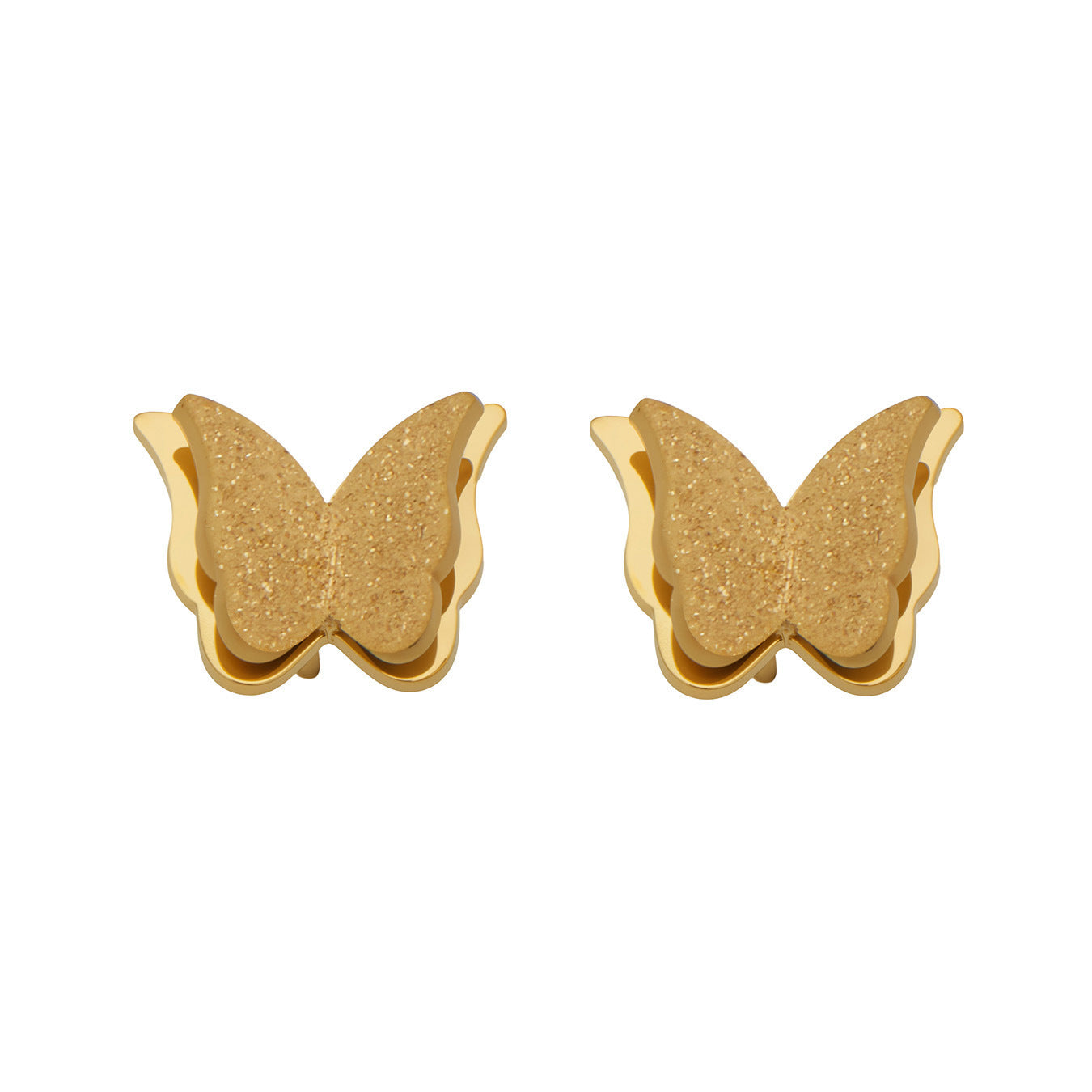 EurSmall butterfly stud earrings