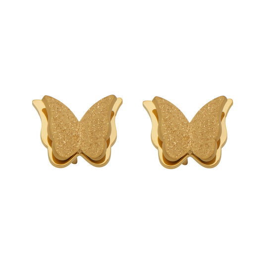 EurSmall butterfly stud earrings