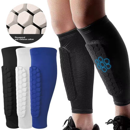 EVA Honeycomb Anti-Impact Shin Guard Calf Socks for Basketball Football Cycling