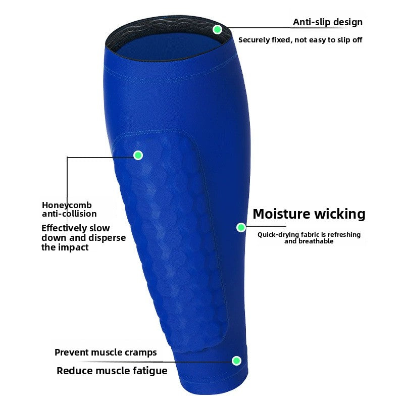 EVA Honeycomb Anti-Impact Shin Guard Calf Socks for Basketball Football Cycling