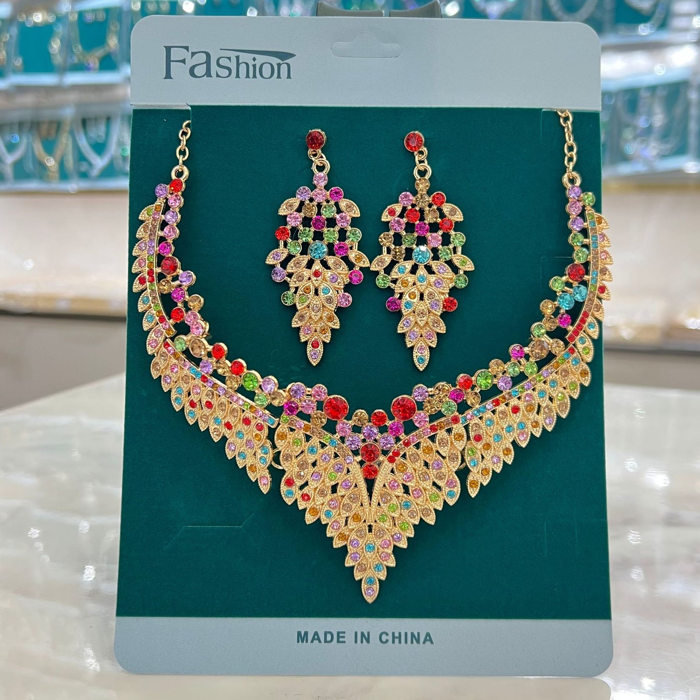 Exaggerated Court Style Necklace Earrings