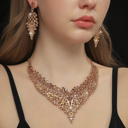 Exaggerated Court Style Necklace Earrings