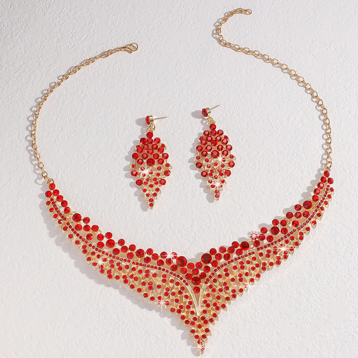 Exaggerated Court Style Necklace Earrings