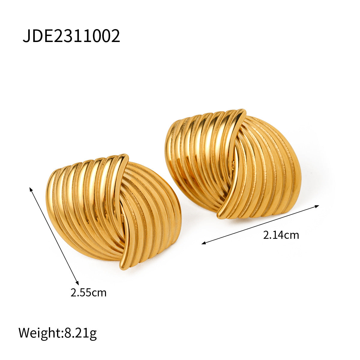 Exaggerated flower-shaped earrings made of titanium and steel jewelry