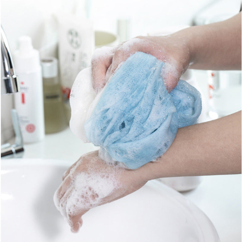 Exfoliating Bath Cloth Set: Bath Ball and Back Scrubber Strip