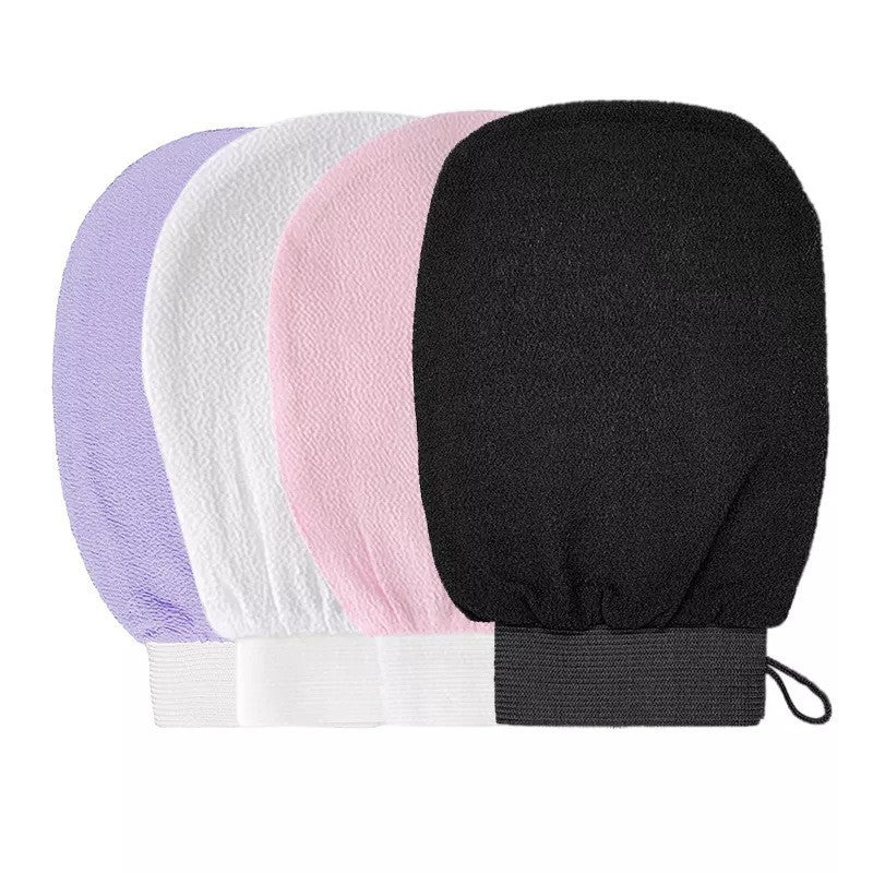 Exfoliating bath gloves