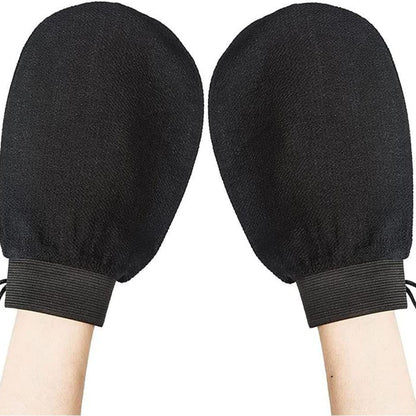 Exfoliating bath gloves