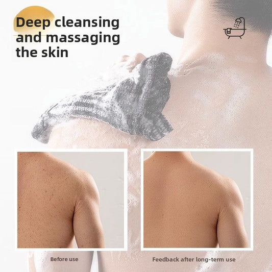 Exfoliating bath towel