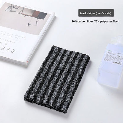 Exfoliating bath towel