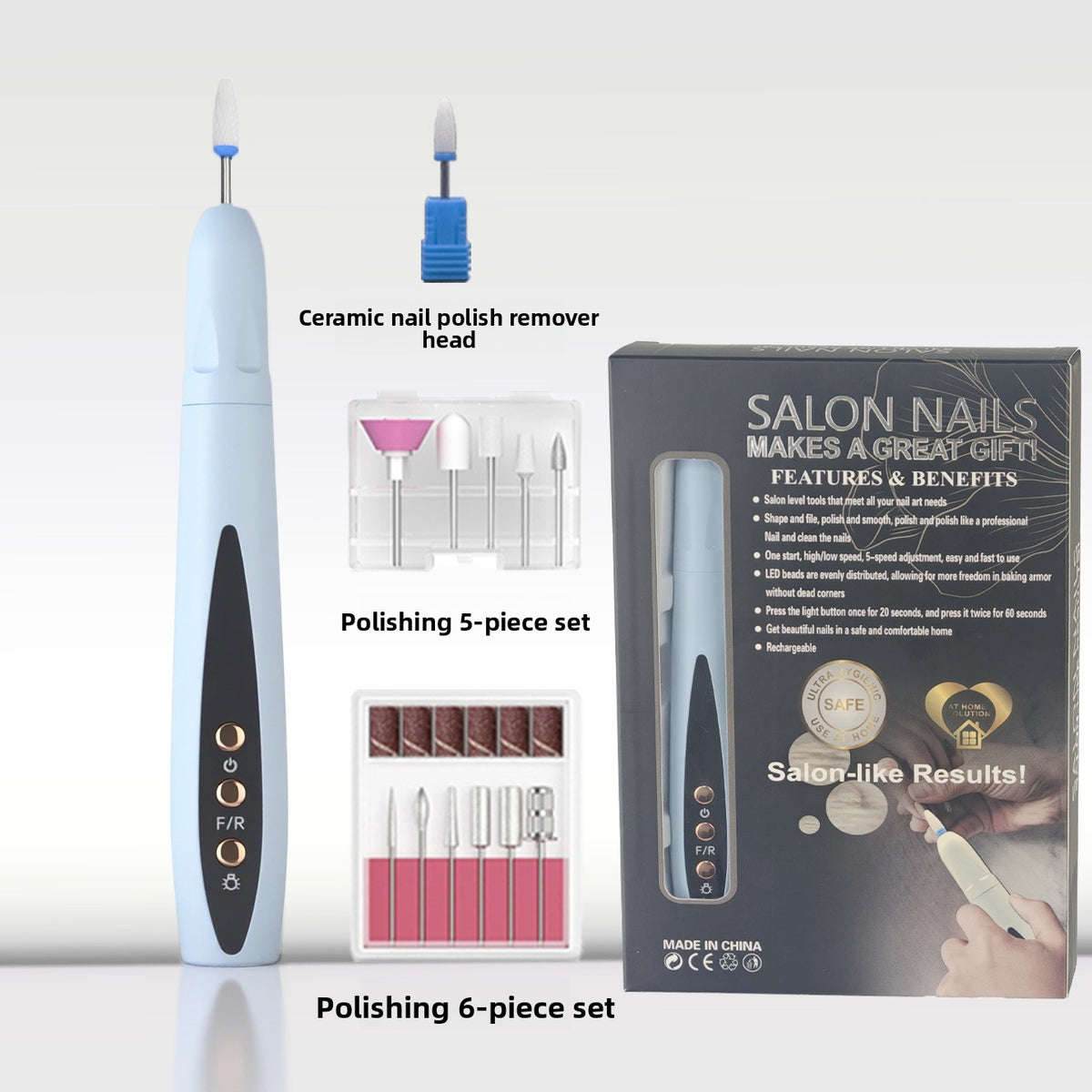 Exfoliating electric nail file