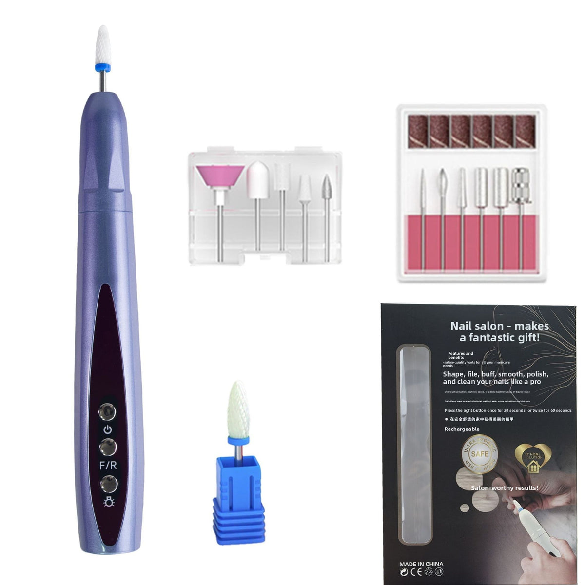 Exfoliating electric nail file