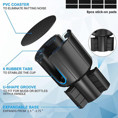 Expandable Car Cup Holder with Phone Stand