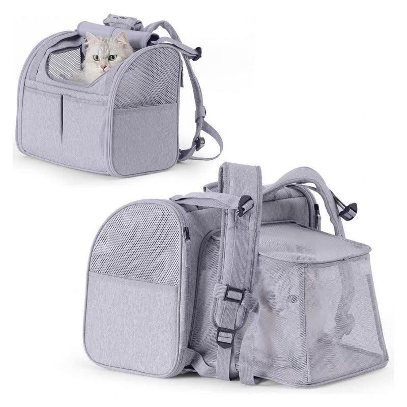 Expandable Cat Backpack with Transparent Window