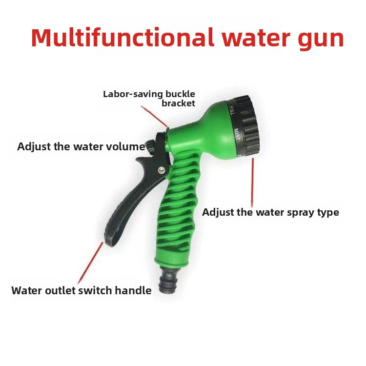 Expandable Garden Hose with Spray Gun