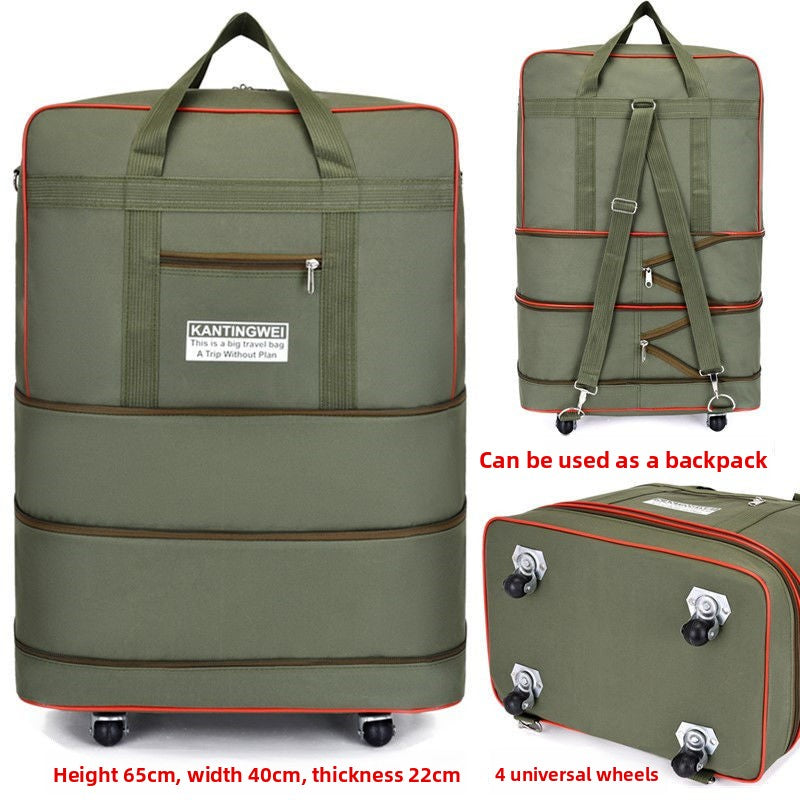 Expandable Rolling Travel Suitcase with Lock