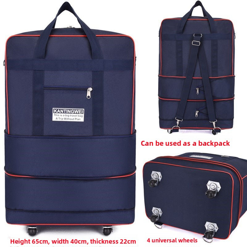 Expandable Rolling Travel Suitcase with Lock