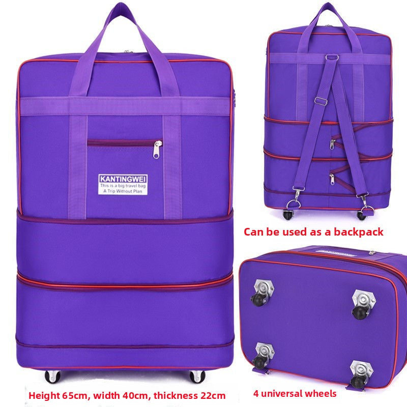 Expandable Rolling Travel Suitcase with Lock