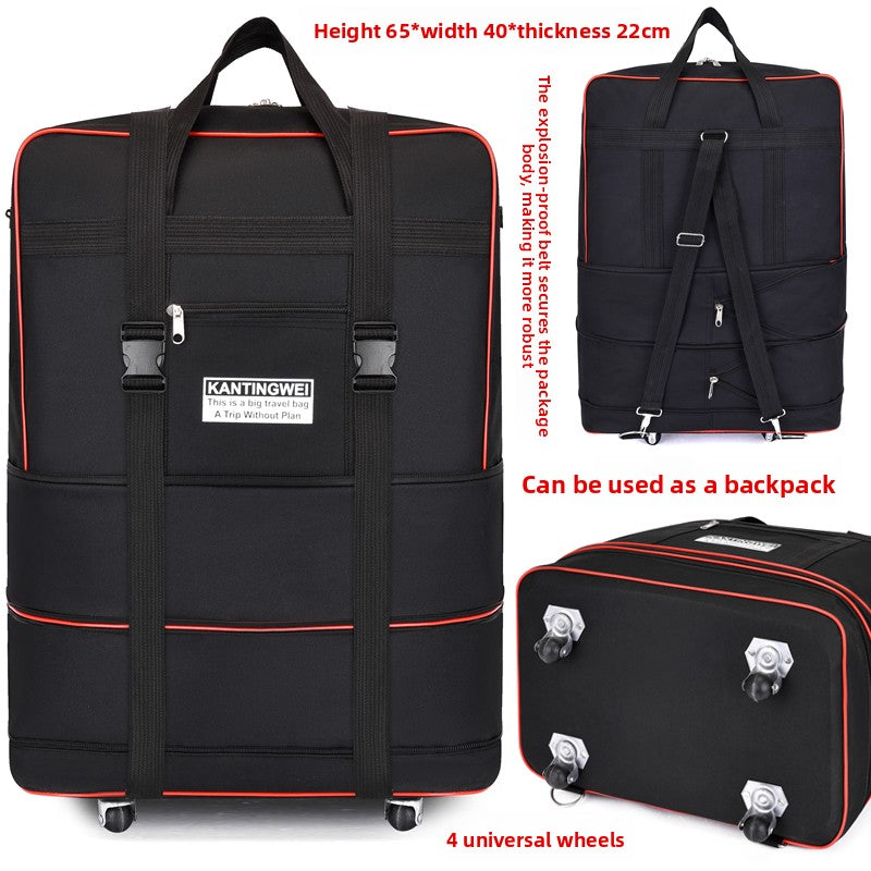 Expandable Rolling Travel Suitcase with Lock
