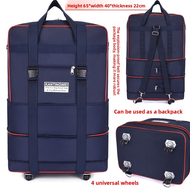 Expandable Rolling Travel Suitcase with Lock