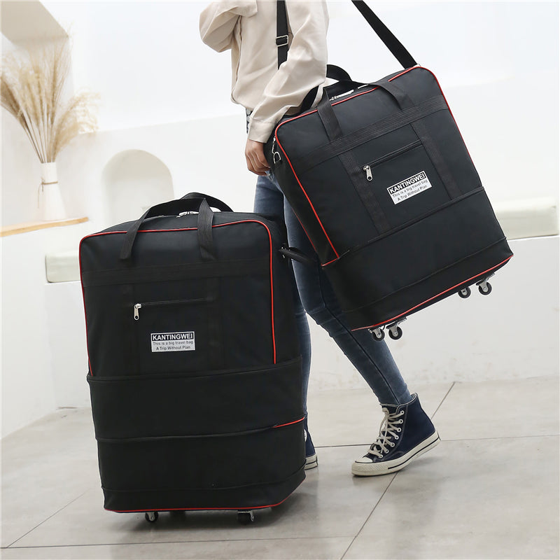 Expandable Rolling Travel Suitcase with Lock
