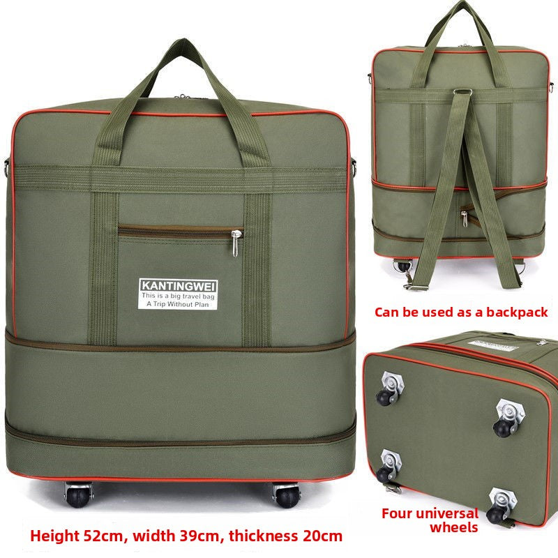 Expandable Rolling Travel Suitcase with Lock