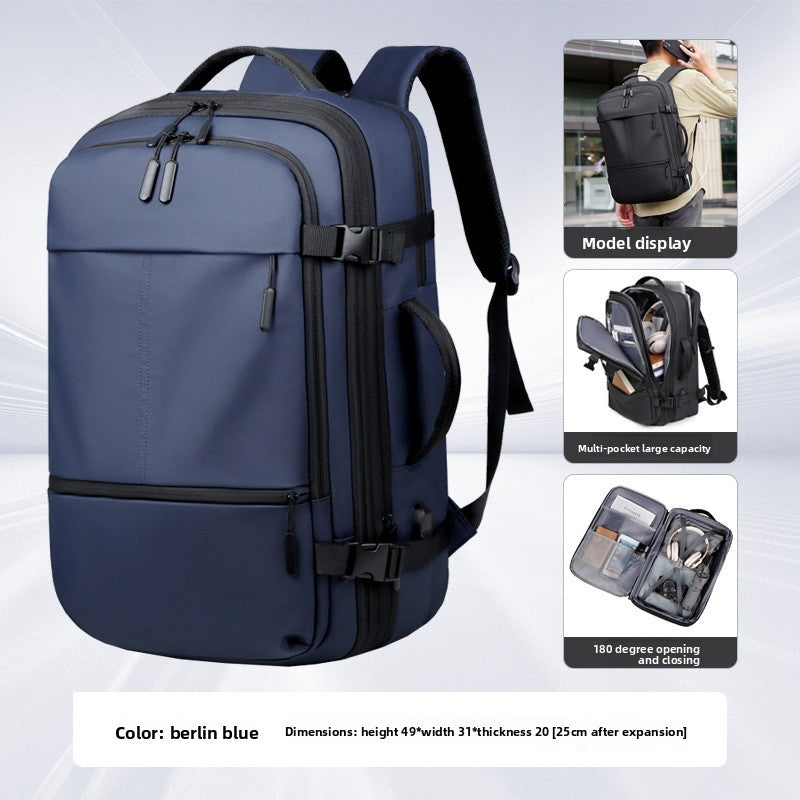 Expandable Travel Backpack with Laptop Compartment