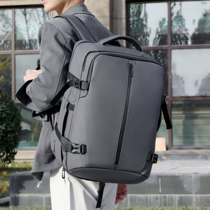 Expandable Travel Backpack with Shoe Compartment