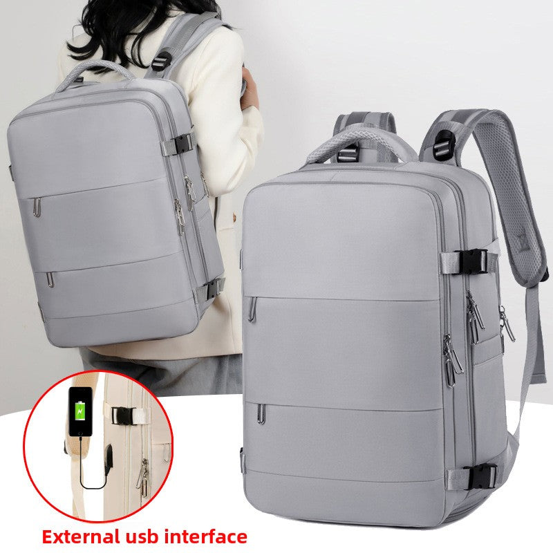 Expandable Travel Backpack with USB Charging
