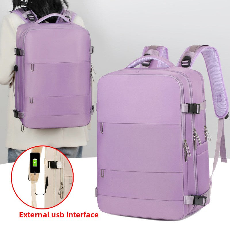 Expandable Travel Backpack with USB Charging