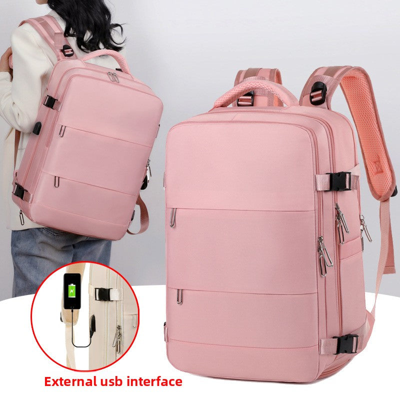 Expandable Travel Backpack with USB Charging