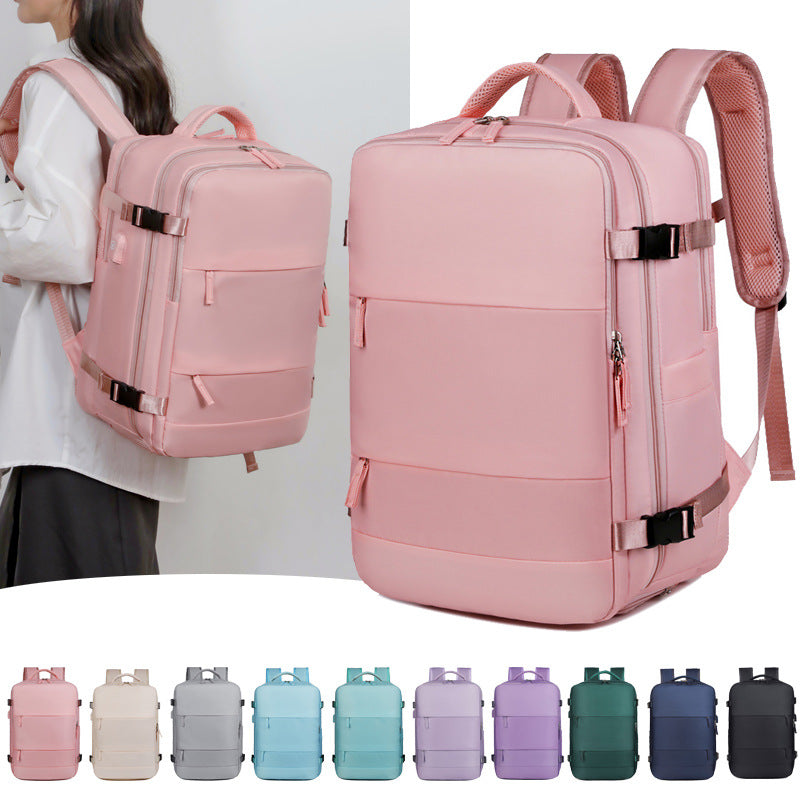 Expandable Travel Backpack with USB Charging