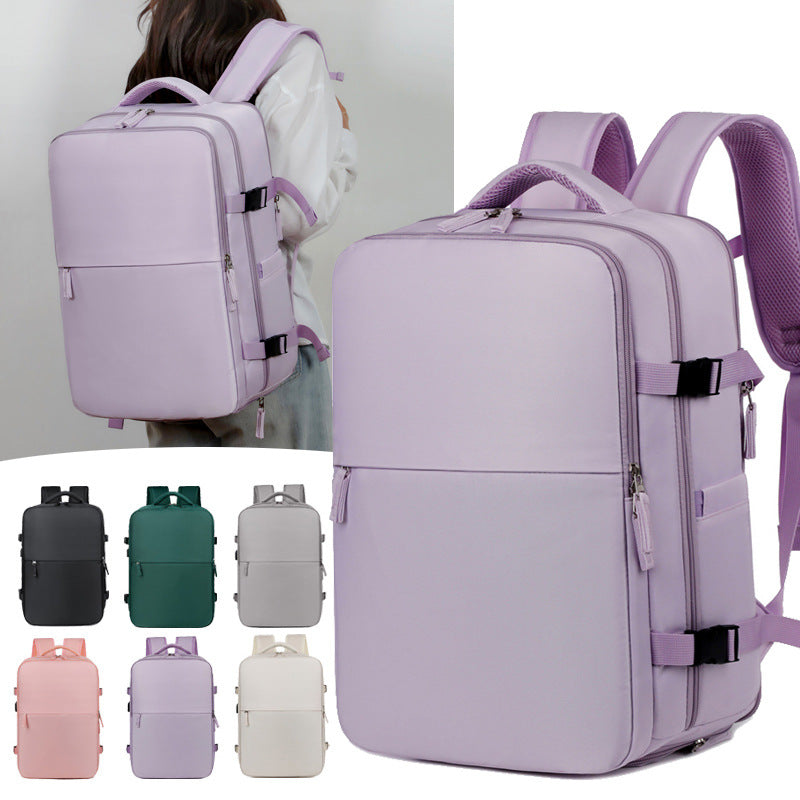 Expandable Travel Backpack with USB Charging