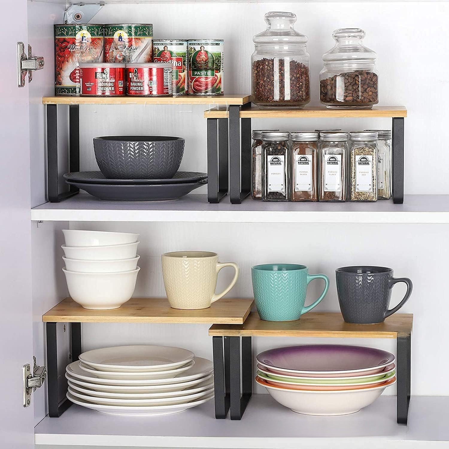 Expandable Wooden Storage Organizer Shelf
