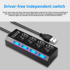 4-port hub-black opp bag