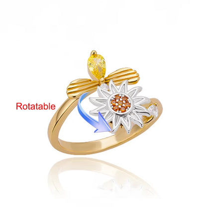 Explosions Rotary Opening Flower Ring