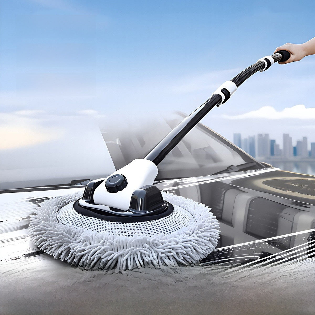 Extendable Car Wash Mop with Bendable Handle