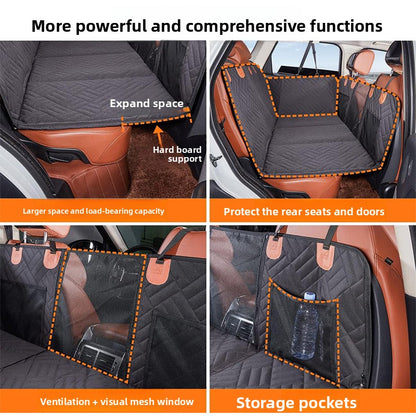 Extendable Pet Car Seat Cover with Safety Belt