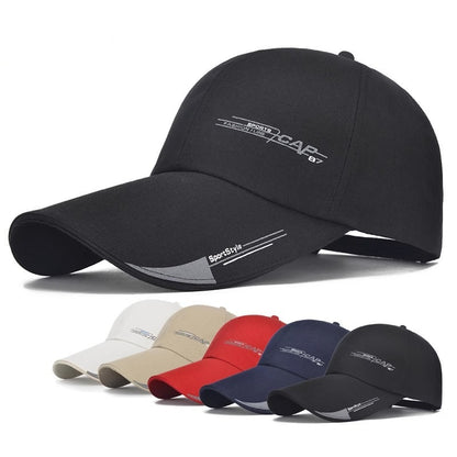 Extended Brim Peaked Cap