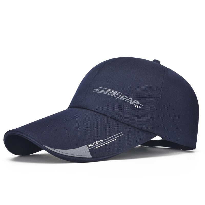 Extended Brim Peaked Cap