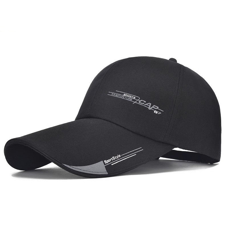 Extended Brim Peaked Cap