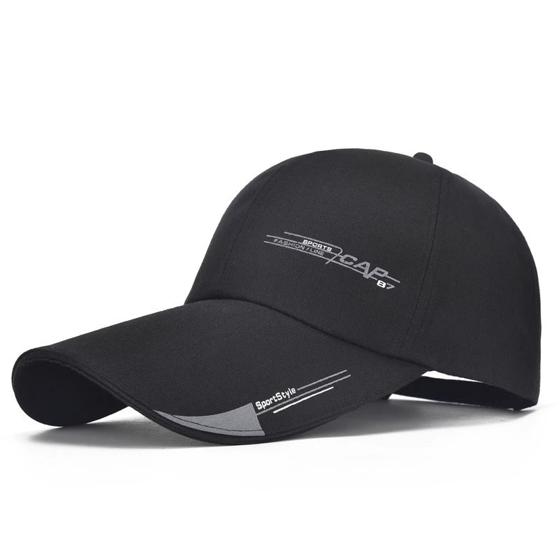 Extended Brim Peaked Cap